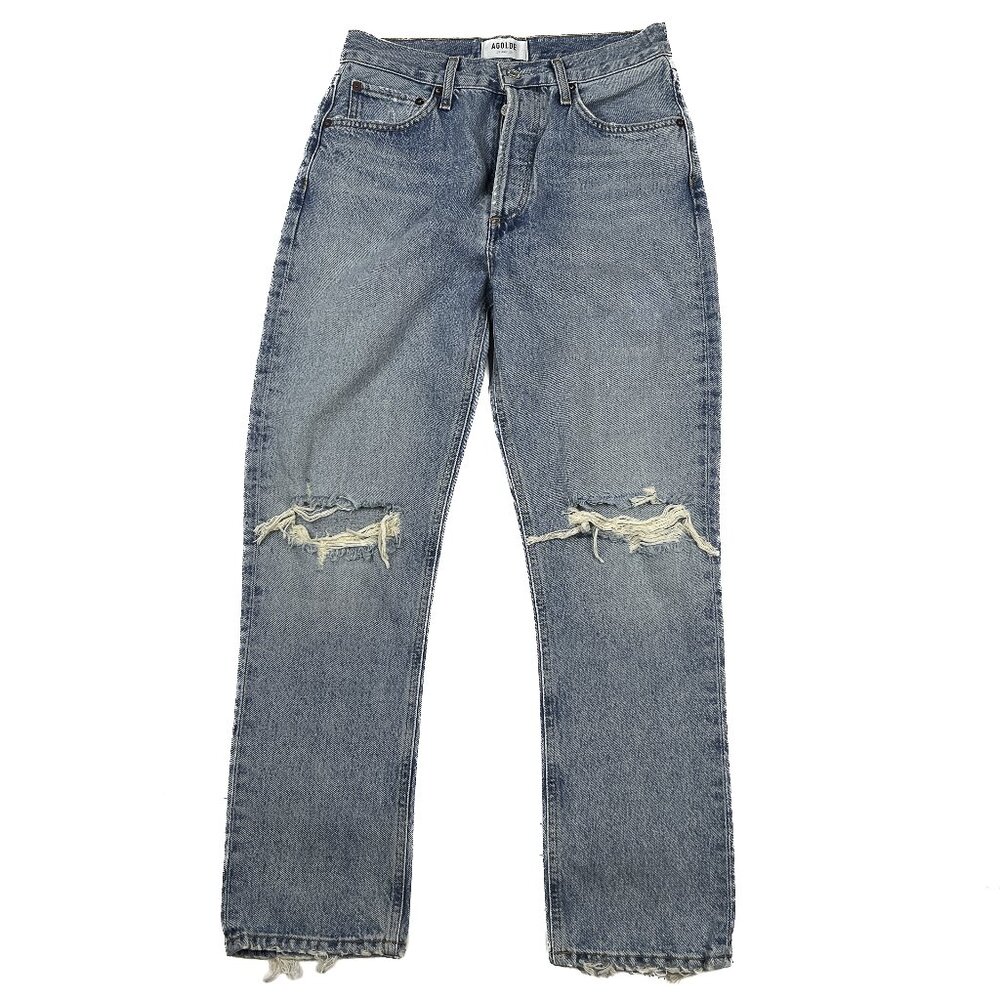Agolde Riley High-Rise Straight Crop Better than Vintage ButtonFly Jeans 26 NWOT - Picture 2 of 7
